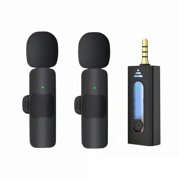 K35 High Quality Wireless Dual Microphone For Mobile Phone And Camera - Shopup.pk