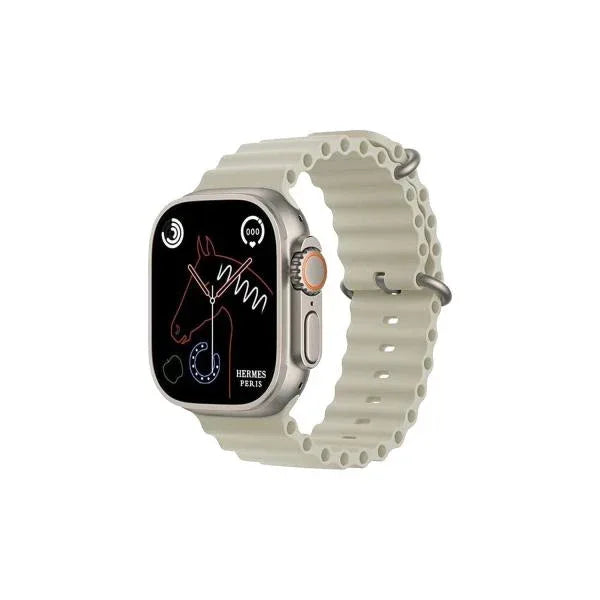 HK10 ULTRA 3 2.02 AMOLED DISPLAY G-SENSOR AI FEATURES WITH WEARFIT PRO APP 2 STRAPS SILVER - Shopup.pk