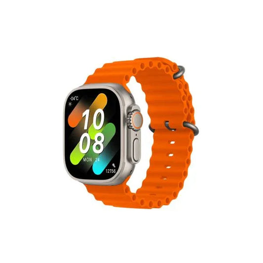 HK8 Pro MAX 2.12 inch AMOLED Screen Smart Watch Ultra 49mm Men Series 8 NFC Wireless Charging Sports Watch WITH Wear Fit Pro APP (Orange) - Shopup.pk
