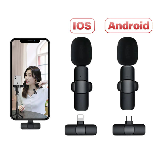 K11 2 IN 1 Collar Wireless Microphone Iphone/Android & Type C Supported - Shopup.pk