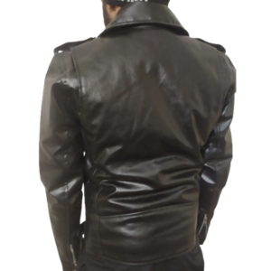 Synthetic Leather Jacket For Men – Stylish Wear - Black - 2