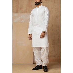 Elegant Off-White Shalwar Kameez for Men